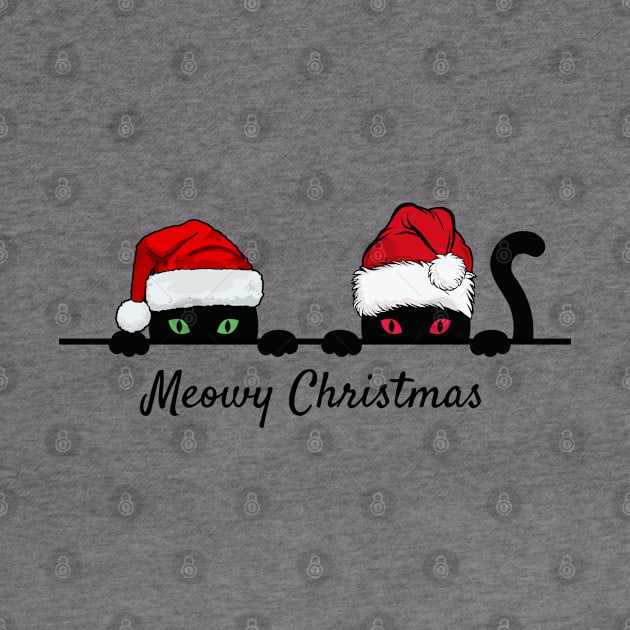 Christmas Cat - Black Cat by M.Y